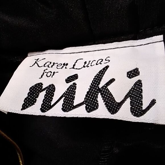 Vintage Karen Lucas For Niki ILGWU Made In USA Velvet Women Dress Size 12 - Picture 11 of 14